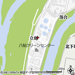 愛知県岡崎市八帖南町立島周辺の地図