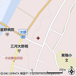 愛知県新城市大野上野15周辺の地図