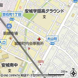 ローソン安城城南店周辺の地図