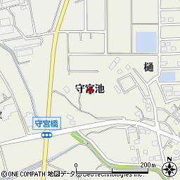 愛知県知多郡東浦町藤江守宮池周辺の地図