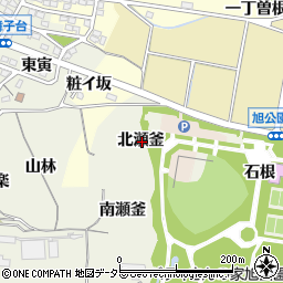 愛知県知多市金沢北瀬釜周辺の地図