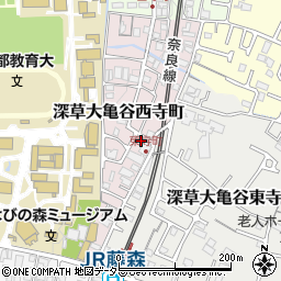 京都府京都市伏見区深草大亀谷西寺町66周辺の地図