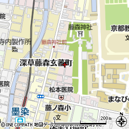 京都府京都市伏見区深草鳥居崎町622-5周辺の地図