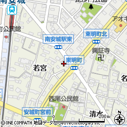 愛知県安城市安城町若宮64-1周辺の地図