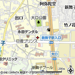 知多信用金庫新舞子支店周辺の地図