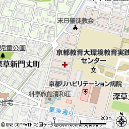 京都府京都市伏見区深草越後屋敷町65-17周辺の地図