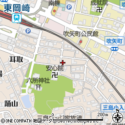 愛知県岡崎市明大寺町馬場東周辺の地図