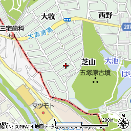 京都府向日市寺戸町芝山周辺の地図