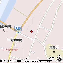 愛知県新城市大野上野14周辺の地図