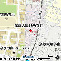 京都府京都市伏見区深草大亀谷西寺町50周辺の地図