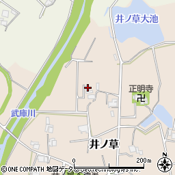 兵庫県三田市井ノ草32周辺の地図