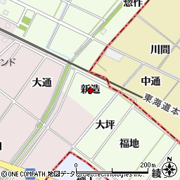 愛知県安城市山崎町（新造）周辺の地図