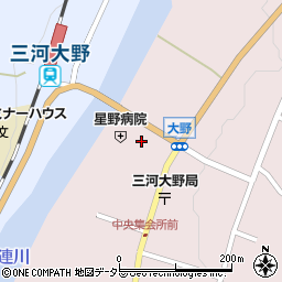 愛知県新城市大野上野73周辺の地図