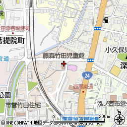 藤森竹田児童館周辺の地図