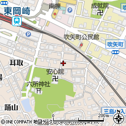 愛知県岡崎市明大寺町馬場東163周辺の地図