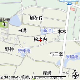 愛知県知多市金沢（松之内）周辺の地図