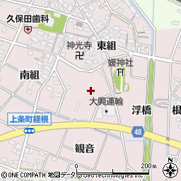 愛知県安城市上条町堂前周辺の地図