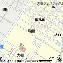 愛知県岡崎市渡町塚腰周辺の地図