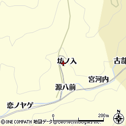 愛知県岡崎市蓬生町坊ノ入周辺の地図