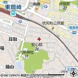 愛知県岡崎市明大寺町馬場東117周辺の地図