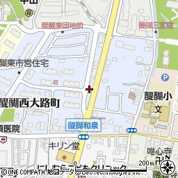 大阪ガスサービスショップ醍醐ガスセンター周辺の地図