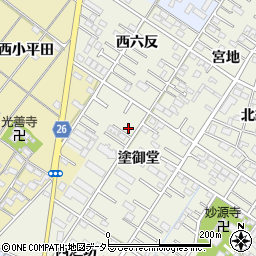 愛知県岡崎市大和町塗御堂50周辺の地図