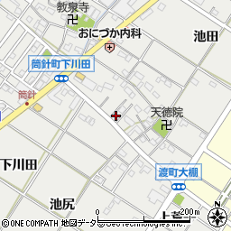 愛知県岡崎市筒針町池田198周辺の地図