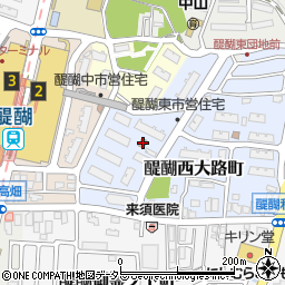 京都府京都市伏見区醍醐西大路町1-1周辺の地図