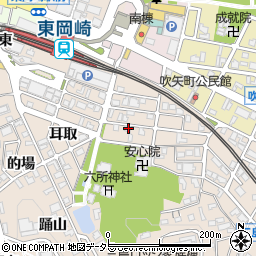愛知県岡崎市明大寺町馬場東121周辺の地図