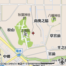 愛知県知多郡阿久比町草木草出口周辺の地図
