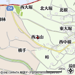 愛知県知多郡阿久比町白沢西之山周辺の地図