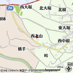 愛知県阿久比町（知多郡）白沢（西之山）周辺の地図
