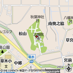 愛知県知多郡阿久比町草木草出口10周辺の地図