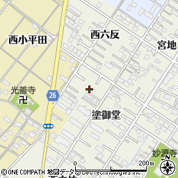 愛知県岡崎市大和町塗御堂51周辺の地図
