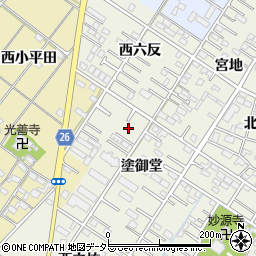 愛知県岡崎市大和町塗御堂47周辺の地図
