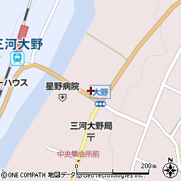 愛知県新城市大野上野62周辺の地図