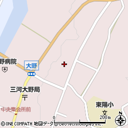 愛知県新城市大野上野34周辺の地図