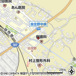 滋賀県甲賀市水口町虫生野中央223周辺の地図