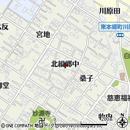 愛知県岡崎市大和町北組郷中周辺の地図