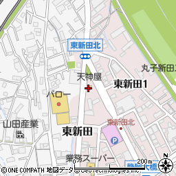 株式会社天神屋　東新田店周辺の地図
