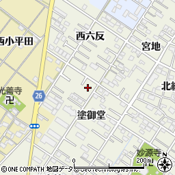 愛知県岡崎市大和町塗御堂47-1周辺の地図