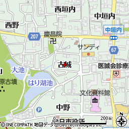 京都府向日市寺戸町古城周辺の地図