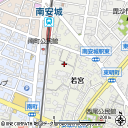 愛知県安城市安城町若宮74周辺の地図