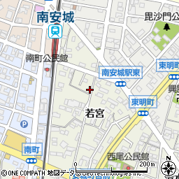 愛知県安城市安城町若宮72-1周辺の地図