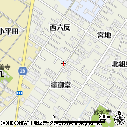 愛知県岡崎市大和町塗御堂46-11周辺の地図