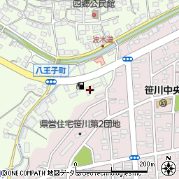 青山商亊笹川マイカーセンター周辺の地図