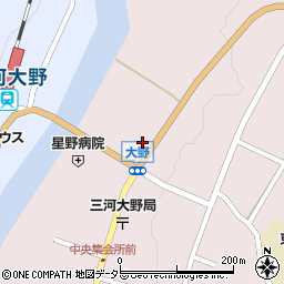 愛知県新城市大野上野58周辺の地図