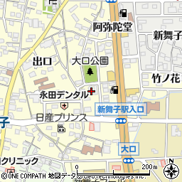 愛知県知多市新舞子大口周辺の地図