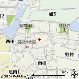 愛知県知多市金沢（北根）周辺の地図