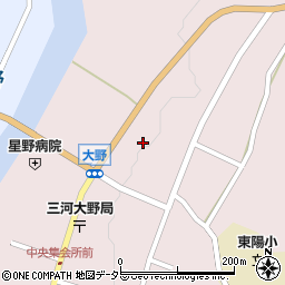 愛知県新城市大野上野30周辺の地図